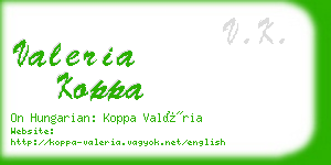 valeria koppa business card